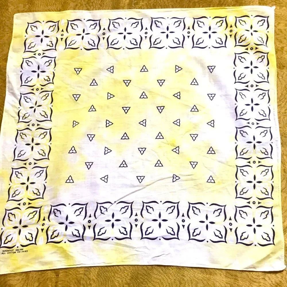 Vintage Washfast Color All Cotton RN 14193 Bandana & Scarf